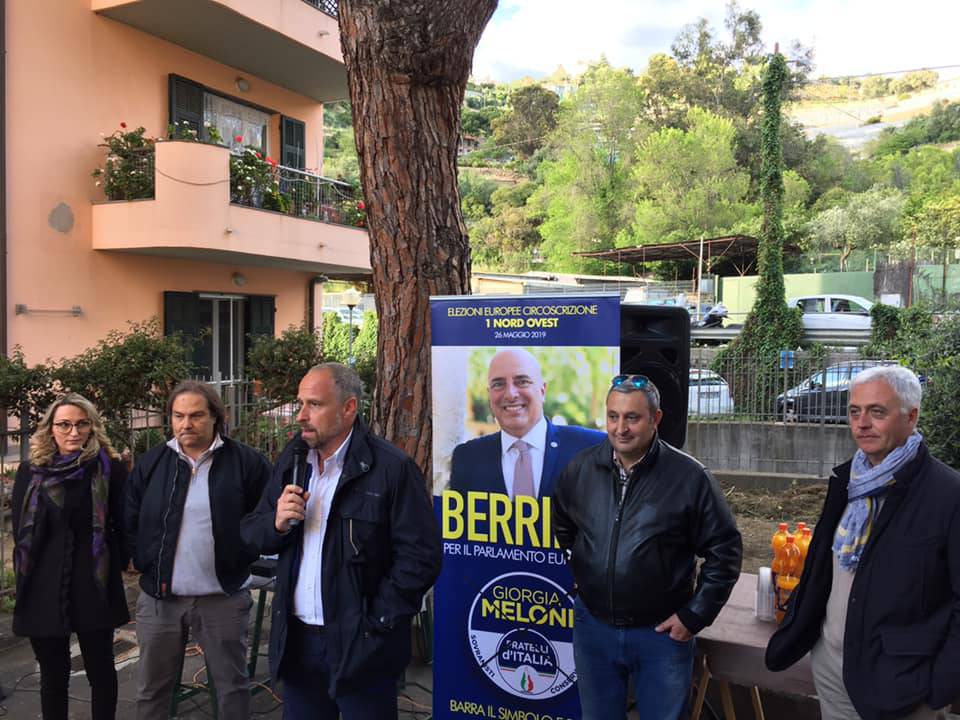 Sanremo, Tommasini all&#8217;incontro dei candidati di Fratelli d&#8217;Italia Astolfi e Lombardi a Borgo Tinasso