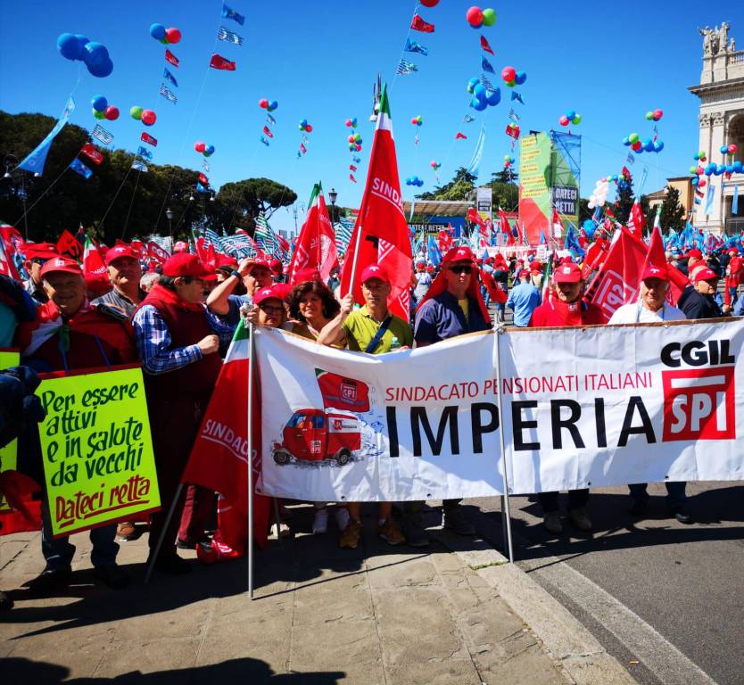 Manifestazione dei pensionati a Roma