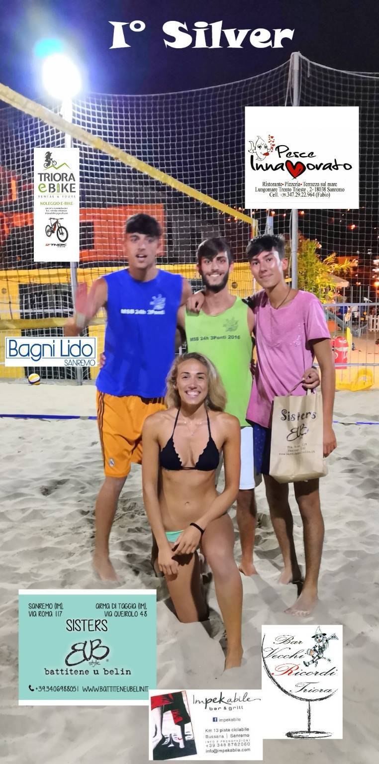 Sanremo, la squadra ‘Daniele Schiappa’ si aggiudica la seconda edizione del BuBVolley 3×3