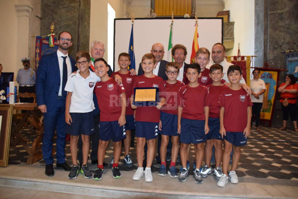 Premio San Segundin d’Argentu, al Ventimiglia Calcio una targa di riconoscimento per i 110 anni di attività