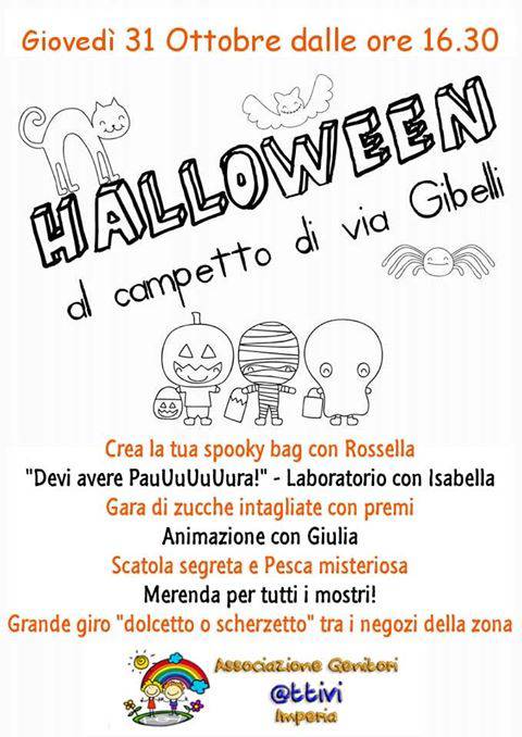 Imperia, ritorna la festa di Halloween al campetto sportivo di via Gibelli