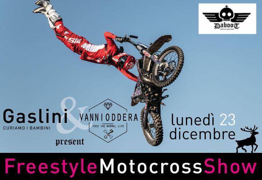 Freestyle Motocross Show di Vanni Oddera per i piccoli pazienti del Gaslini