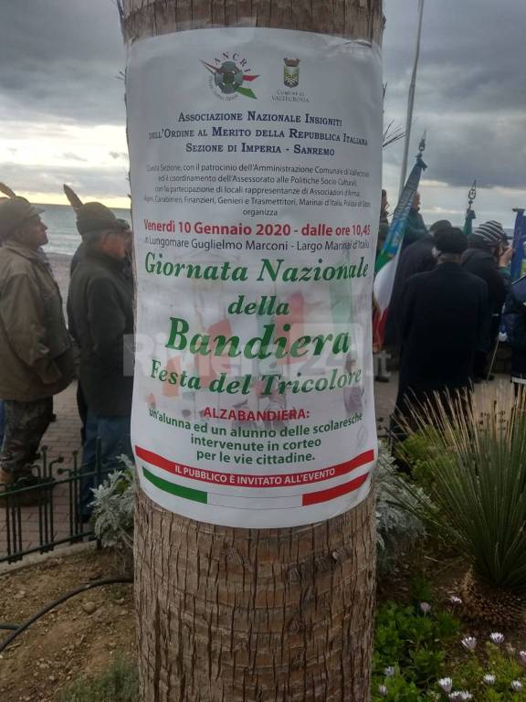 Giornata Nazionale della Bandiera, Vallecrosia omaggia il Tricolore Italiano: le immagini