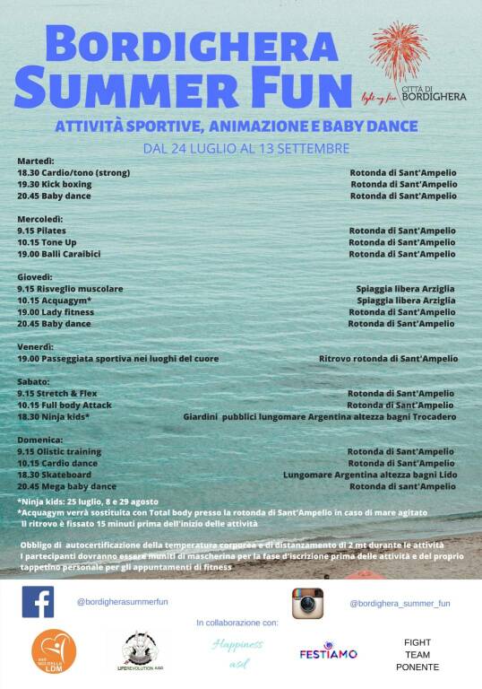 Bordighera, Torna il Bordighera Summer Fun