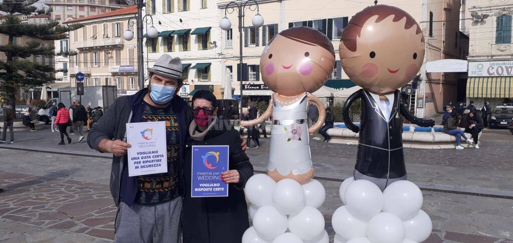 A Sanremo la protesta del comparto nozze messo in ginocchio dal Covid