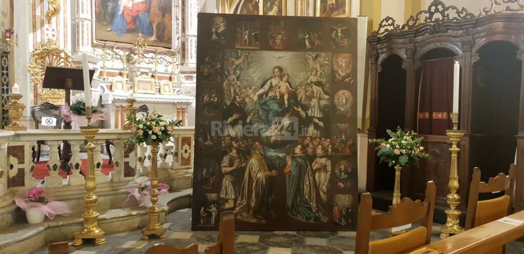 A Moltedo torna il quadro della “Madonna del Santo Rosario con i 15 misteri”