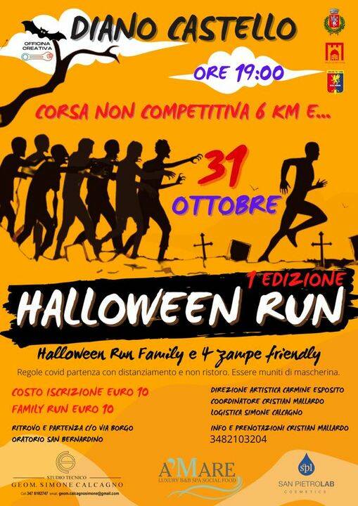 Riviera24 - A Diano Castello la prima edizione della Halloween Run