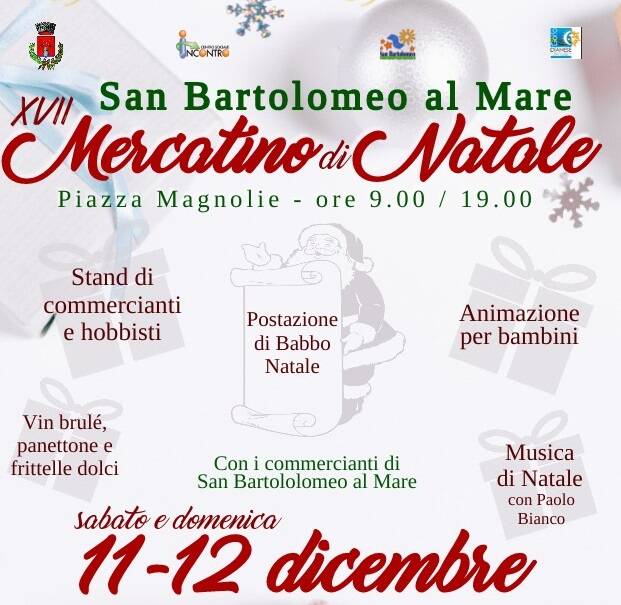 Tante idee per i regali al mercatino di Natale di San Bartolomeo al Mare