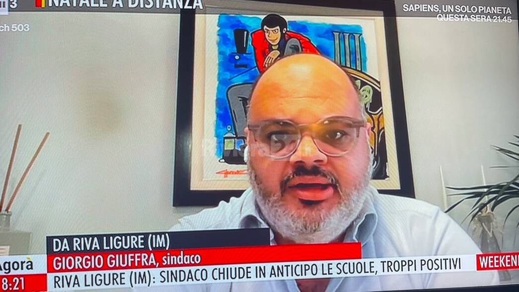 Scuole chiuse, il sindaco Giorgio Giuffra ospite ad “Agorà” su Rai3