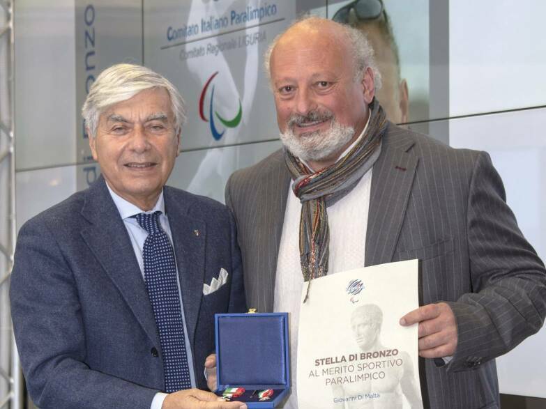 Stella di bronzo dirigenti al Merito sportivo paralimpico per il sanremese Giovanni Di Malta