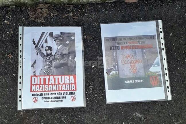 Camporosso, scritte no vax imbrattano hub allestito al centro Falcone