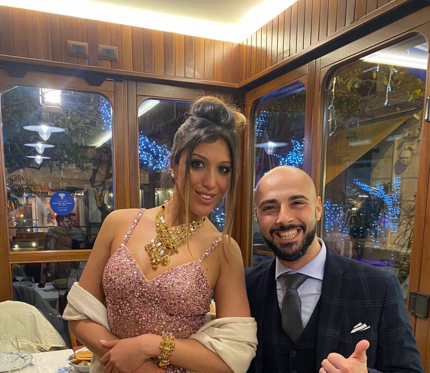 Sanremo, il tennista Matteo Berrettini e l’influencer Barel Andressa Cristina a cena Da Nicò