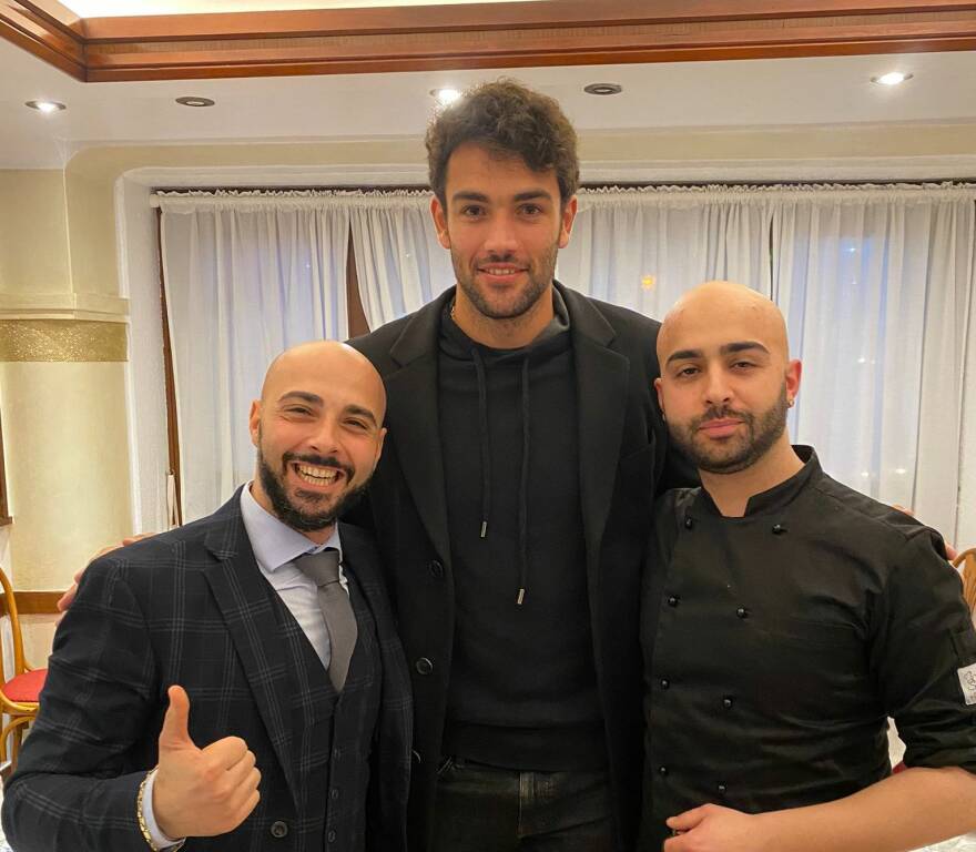 Sanremo, il tennista Matteo Berrettini e l’influencer Barel Andressa Cristina a cena Da Nicò