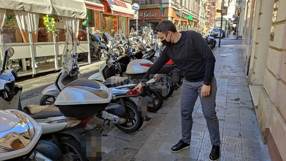 Sanremo, campo minato per gli scooter di via Gioberti