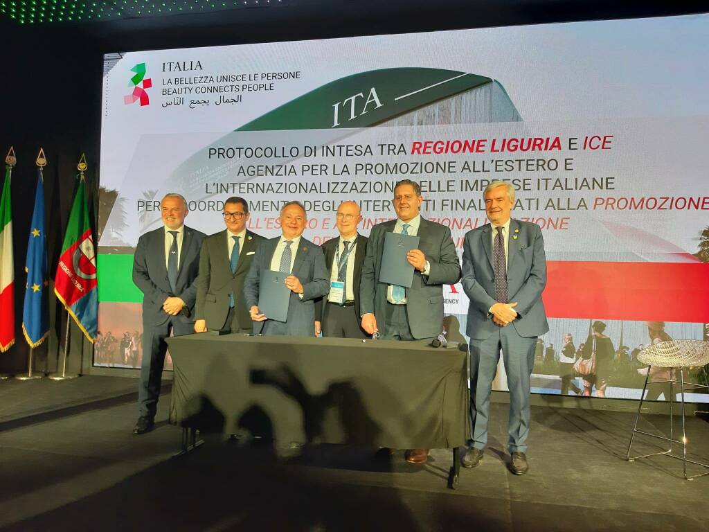 Expo Dubai, firmato protocollo d’intesa tra Regione Liguria e Ice Agenzie