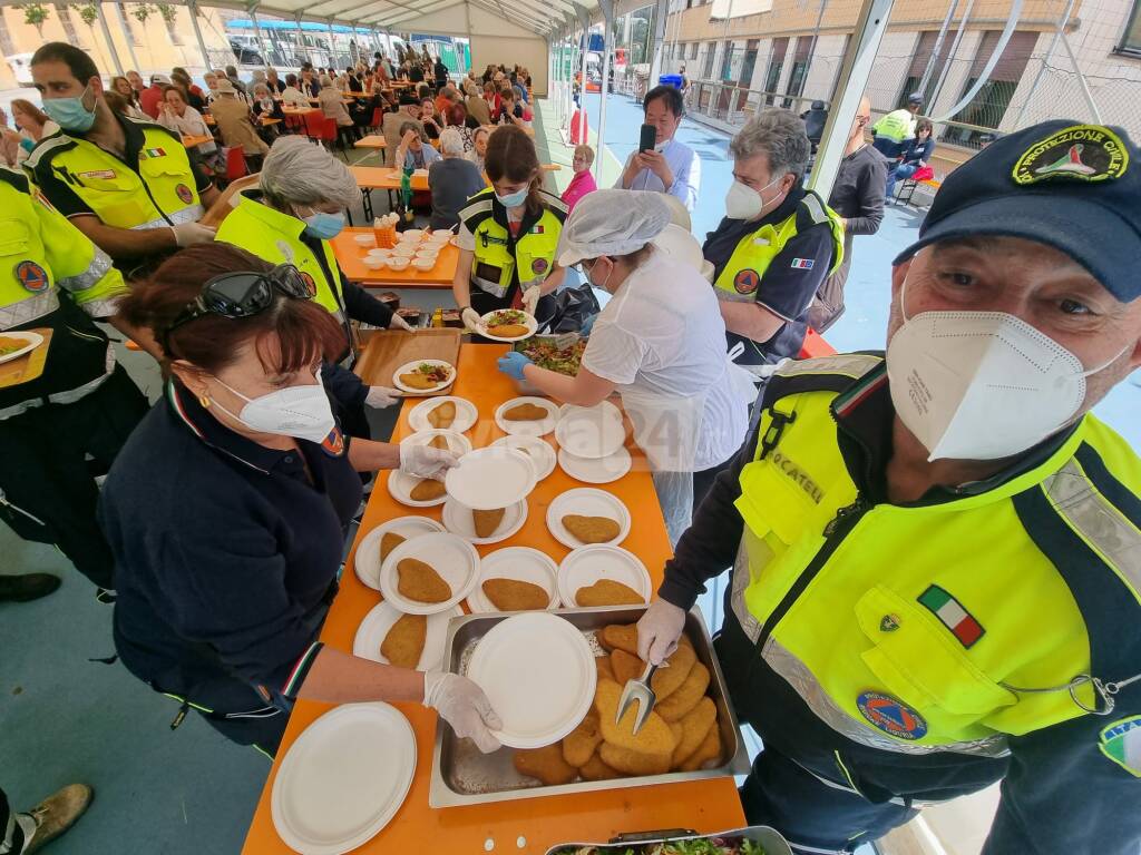 Bomba day, a Taggia mensa in tenda per 240 persone