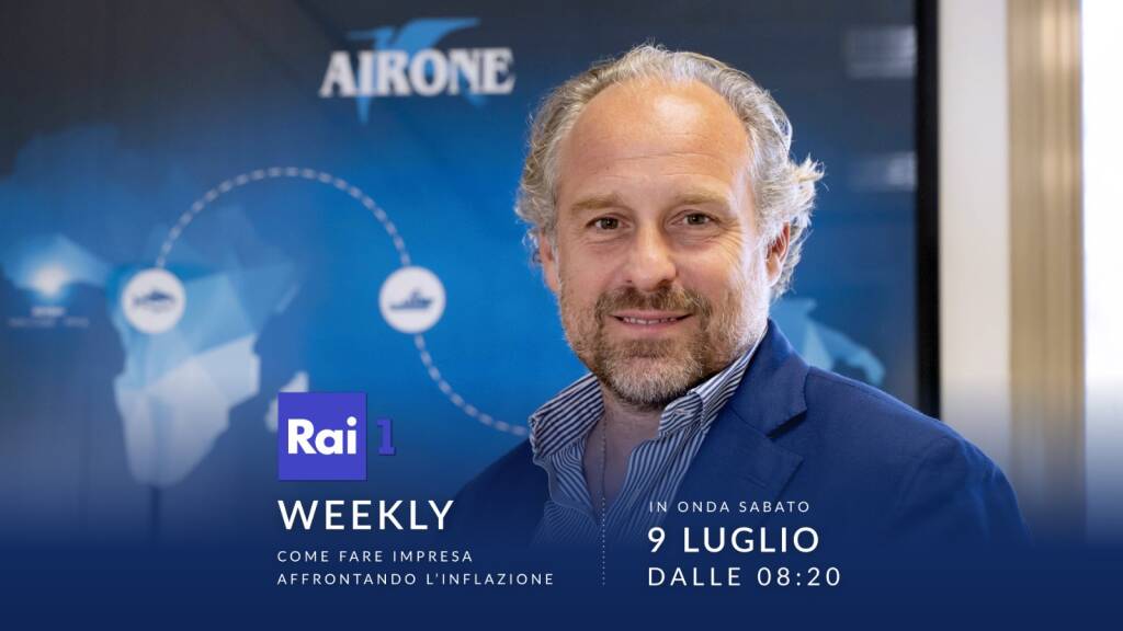 L’imprenditore sanremese Sergio Tommasini ospite del programma di Rai1 Weekly