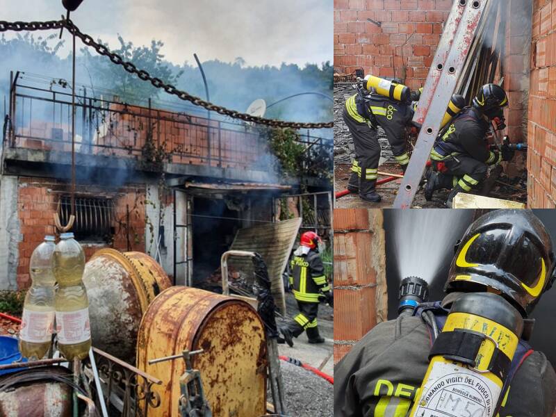 Pieve di Teco, minaccia di darsi fuoco e brucia una baracca a Calderara