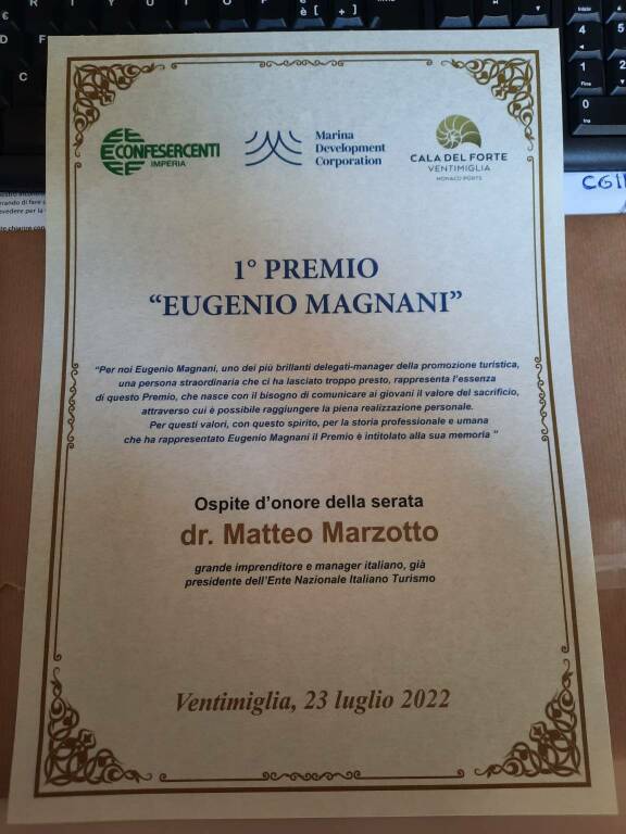 Ventimiglia, Scibilia: «La prima edizione del Premio Eugenio Magnani è stata ricca di emozioni»