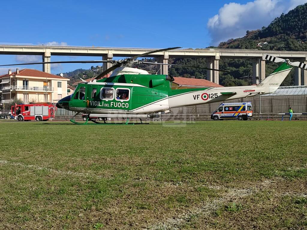 Sanremo, incidente in bici: uomo elitrasportato all’ospedale Santa Corona