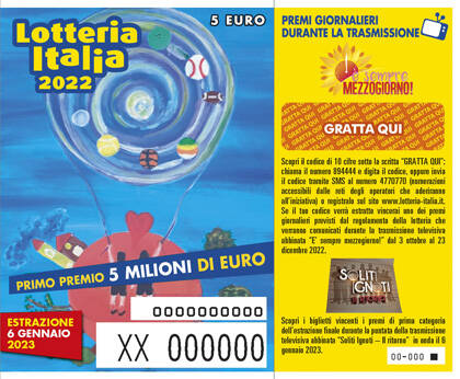 Lotteria Italia, venduto a Sanremo biglietto vincente