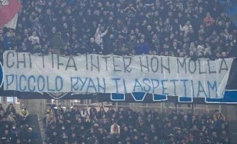 L’Inter vince per Ryan, la dedica della curva nord al piccolo ricoverato al Gaslini