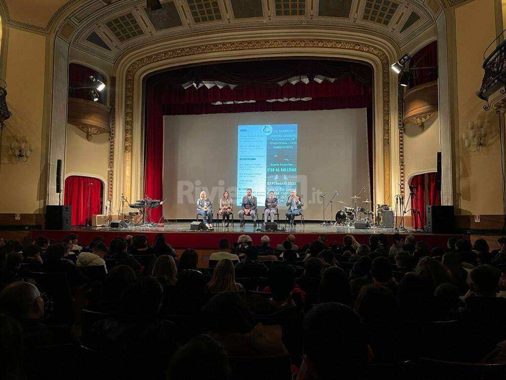 Sanremo, nella sala Vittorio De Scalzi l’evento formativo dedicato al bullismo e al cyberbullismo