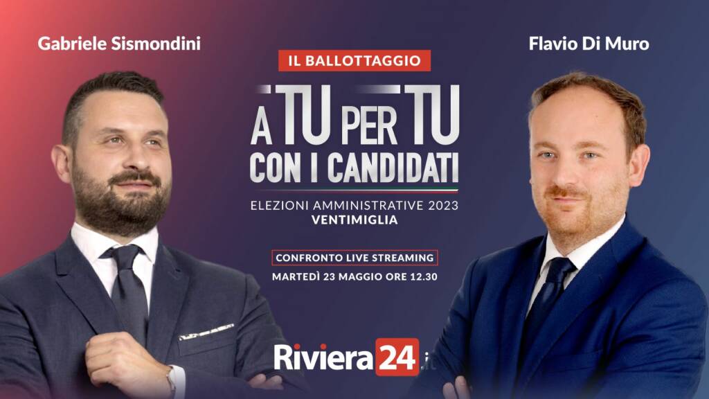 Ballottaggio a Ventimiglia, l’ultima sfida tra Di Muro e Sismondini live su Riviera24.it