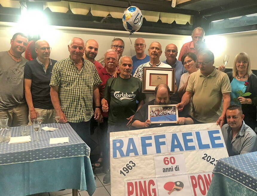 Tennistavolo, Raffaele Regina festeggia 60 anni con la piccola racchetta