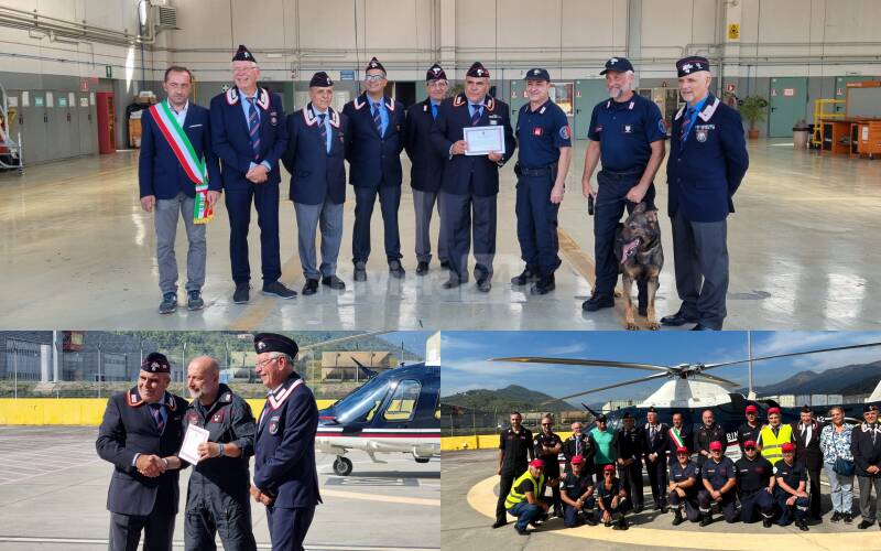 Associazione nazionale e protezione civile carabinieri di Ventimiglia in visita ad Albenga