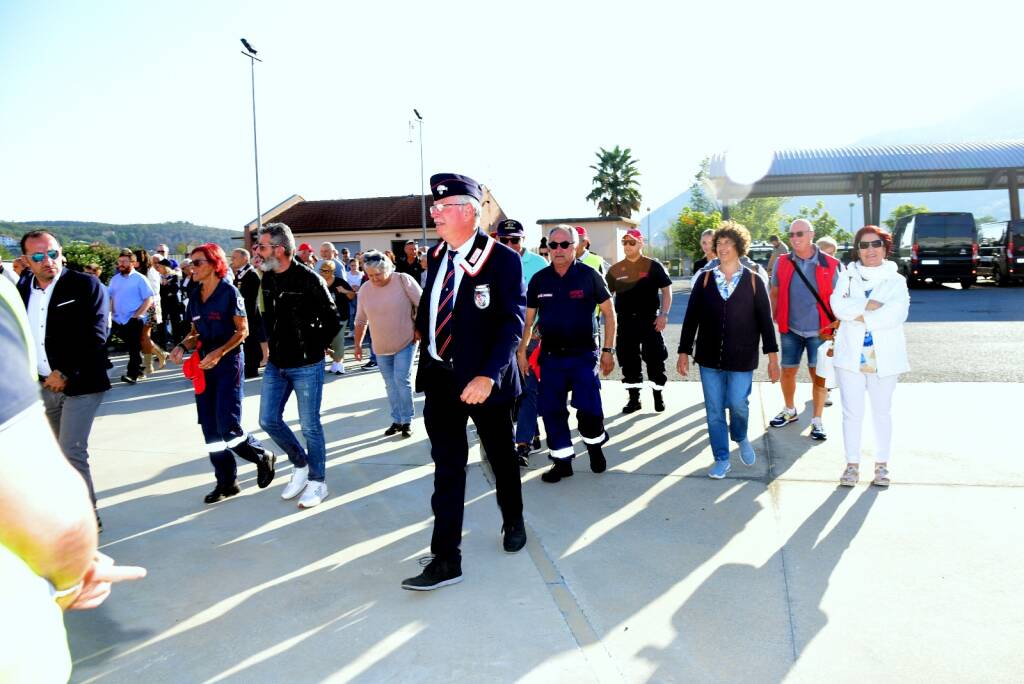 Associazione nazionale e protezione civile carabinieri di Ventimiglia in visita ad Albenga