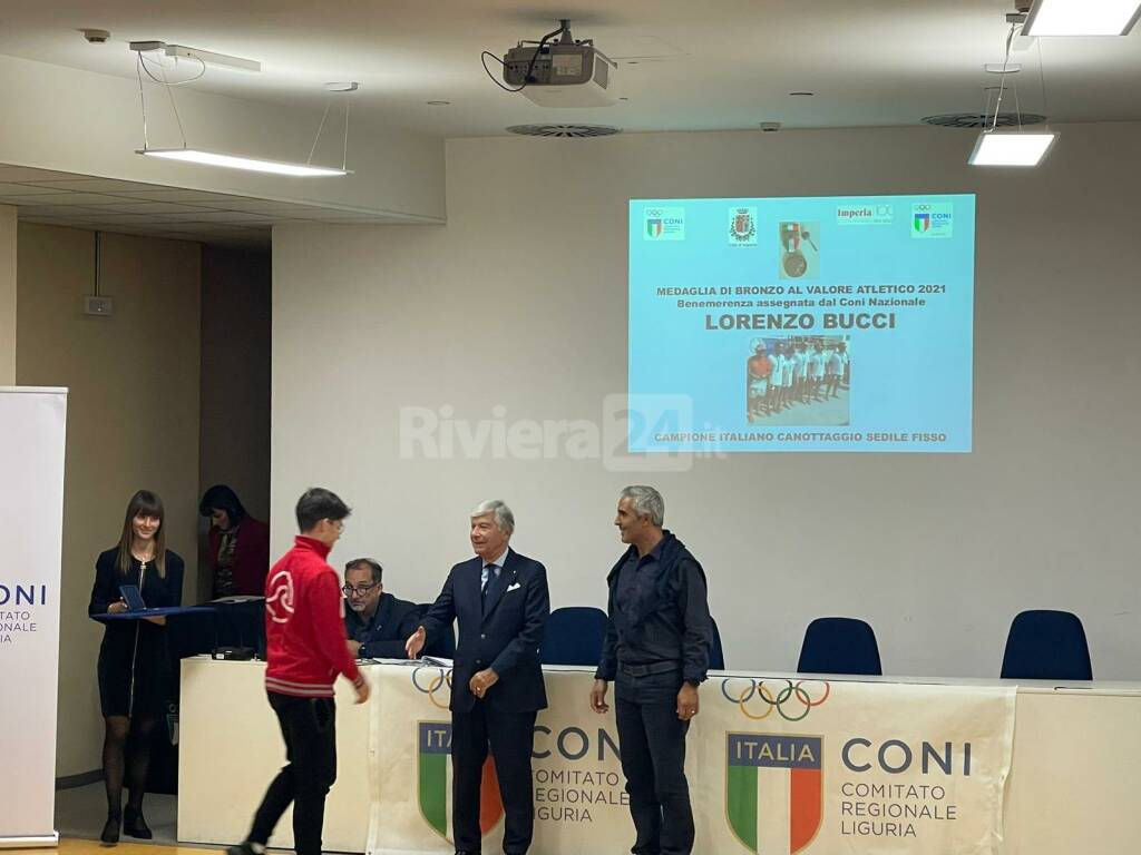 Imperia, consegnate le benemerenze sportive del CONI