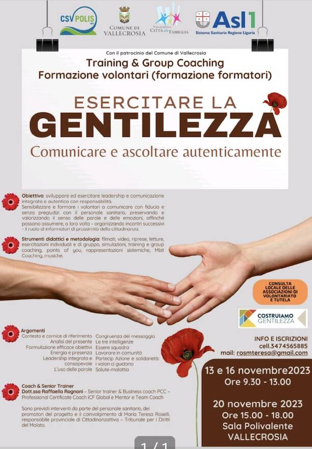 esercitare la gentilezza Vallecrosia 