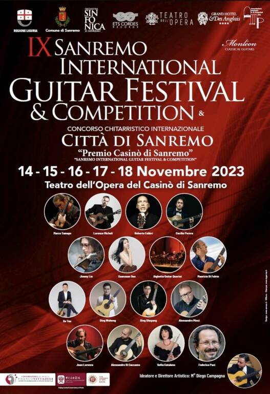 Con Cecilio Perera e Jimmy Liu inizia domani il “Sanremo international guitar Festival & competition”