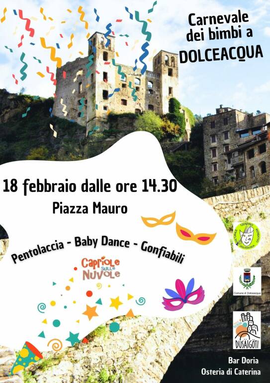 Causa condizioni meteorologiche avverse, carnevale di Dolceacqua rinviato a domenica 18 febbraio