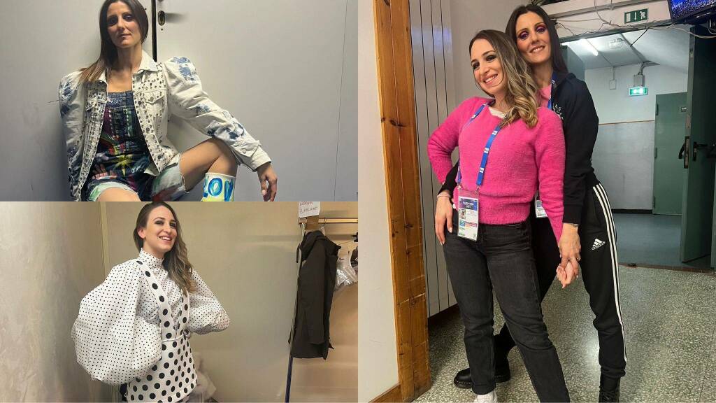 Sanremo2024, la vallecrosina Cristina Valente e la bordigotta Camilla Di Natale nel corpo di ballo della Cuccarini