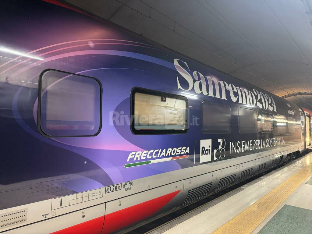 Il treno del Festival di Sanremo arriva in anticipo: a bordo gli ad di Trenitalia e Rai