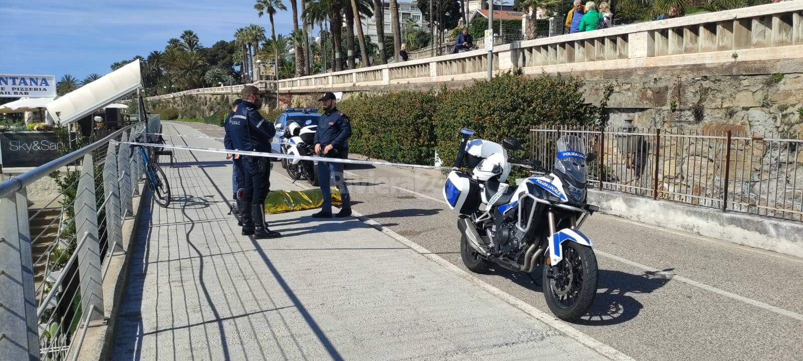 morto sanremo ciclabile