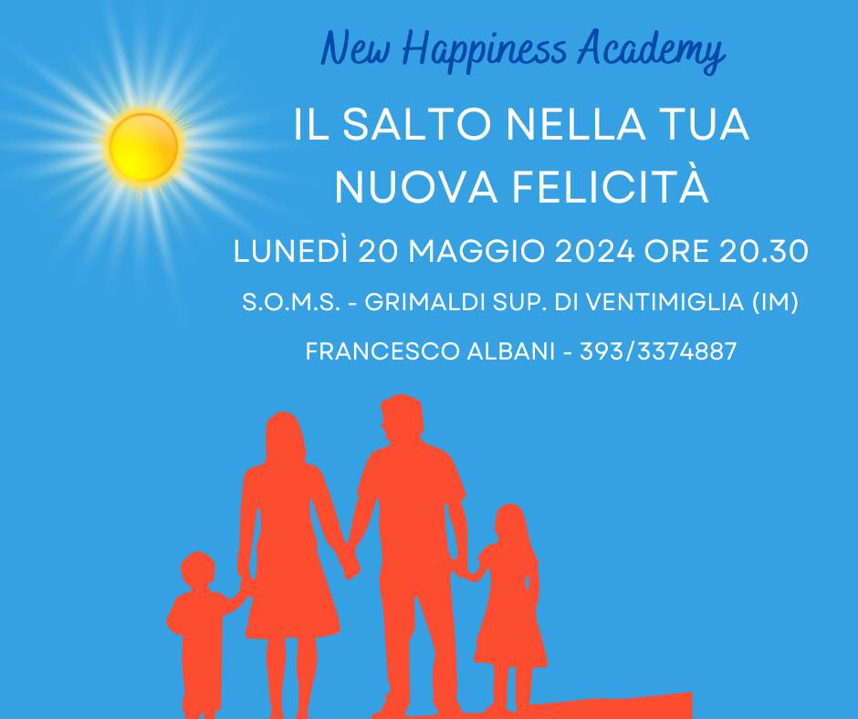 A Ventimiglia l&#8217;evento gratuito &#8220;Il salto nella tua nuova felicità&#8221;