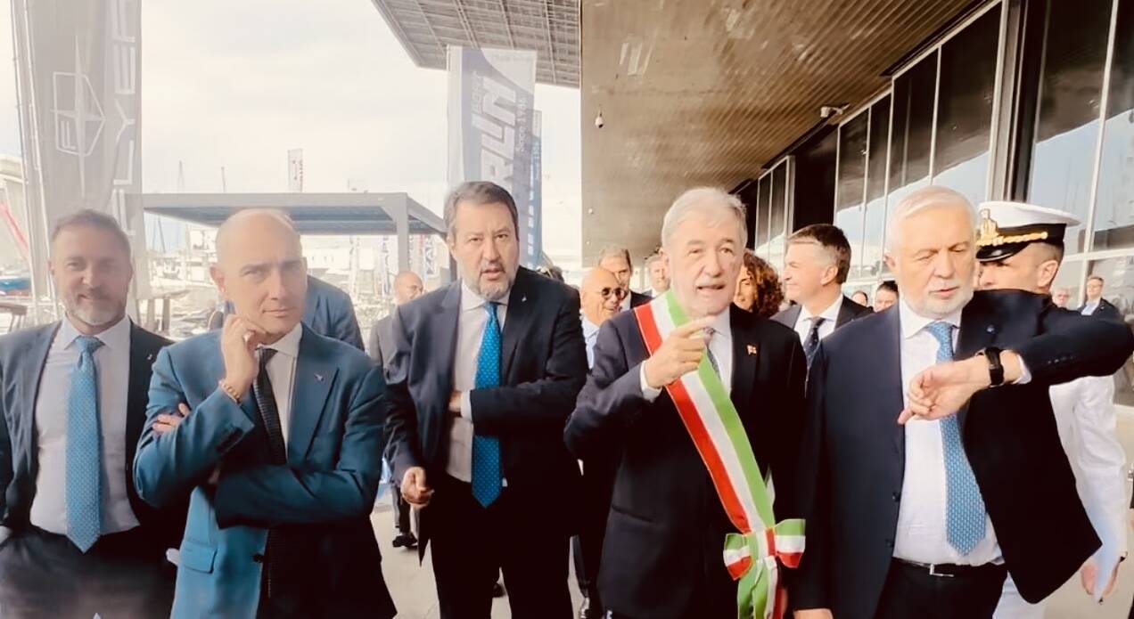 Il presidente ad interim Alessandro Piana all’inaugurazione della 64ª edizione del Salone Nautico di Genova