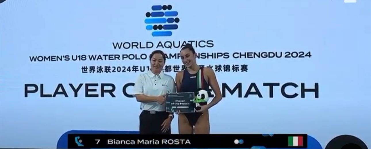 bianca rosta mondiali  pallanuoto under 18 in cina