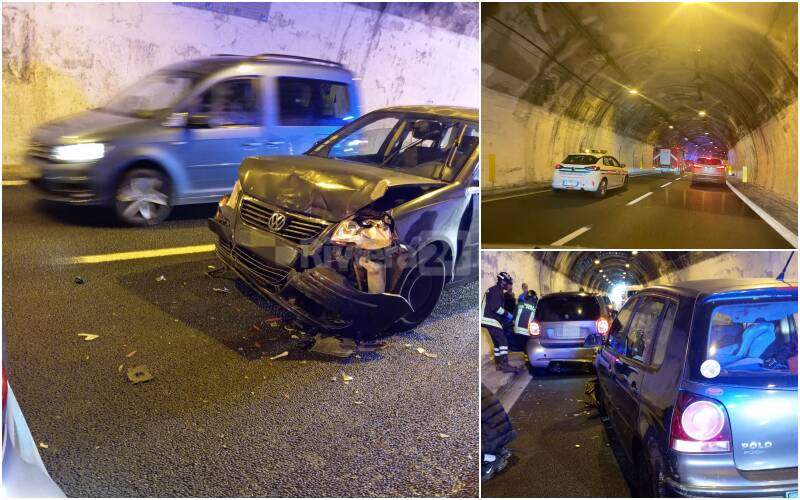 Tamponamento tra auto in galleria a Ventimiglia: cinque feriti